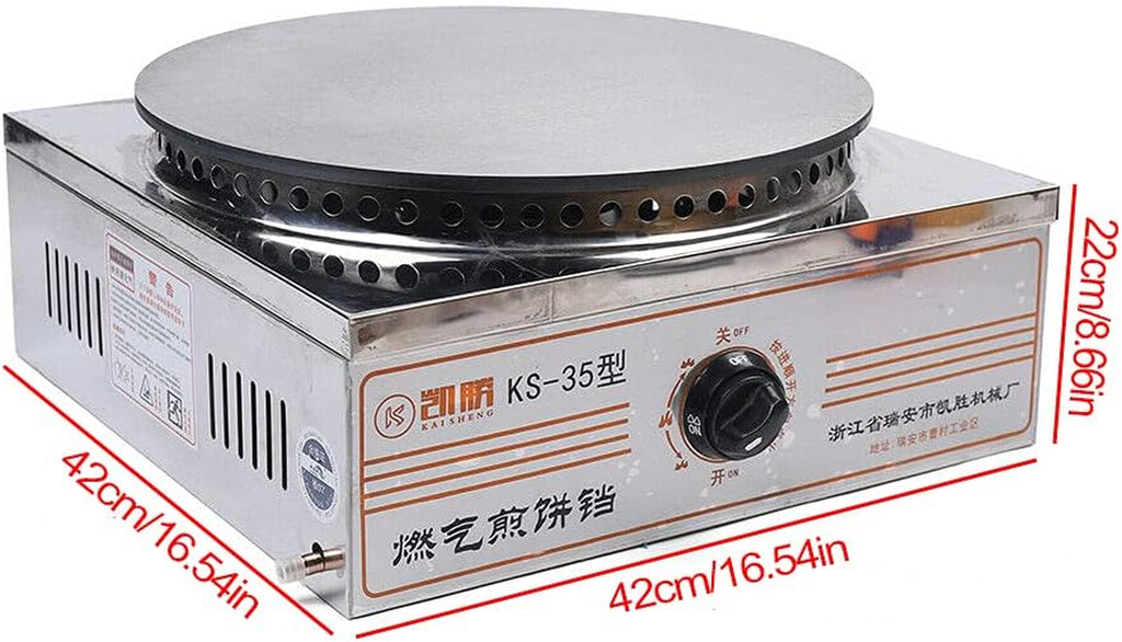 Gas Crepe Maker - Commercial Nonstick Crepe Pan - Liquid Petroleum Gas