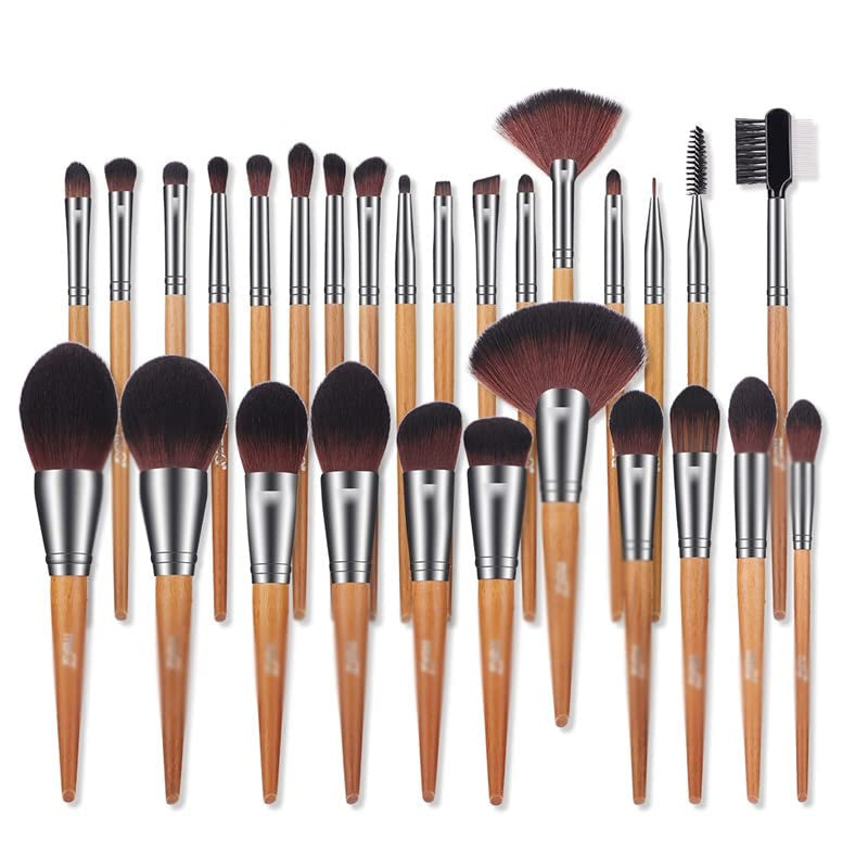 28Pcs Makeup Brushes Set Pro Powder Blusher Foundation Eye Shadow Make up Brushes Cosmetics Brush Kit with PU Leather Case