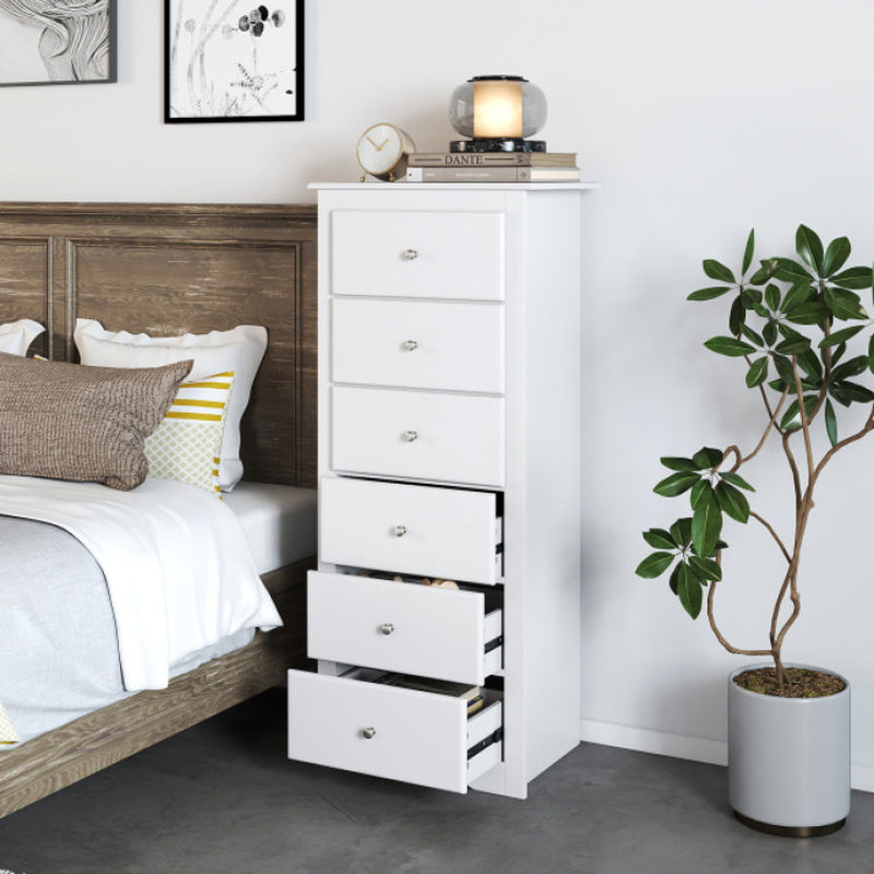 6 Drawers Chest Dresser Clothes Storage for Bedroom Furniture Cabinet