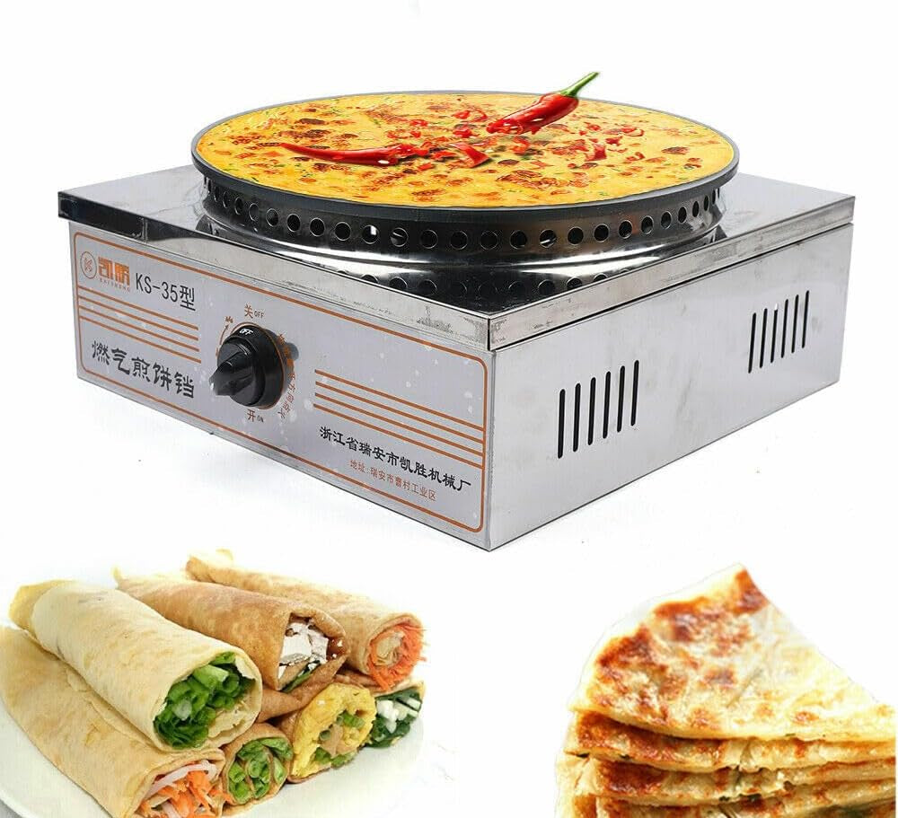 Gas Crepe Maker - Commercial Nonstick Crepe Pan - Liquid Petroleum Gas