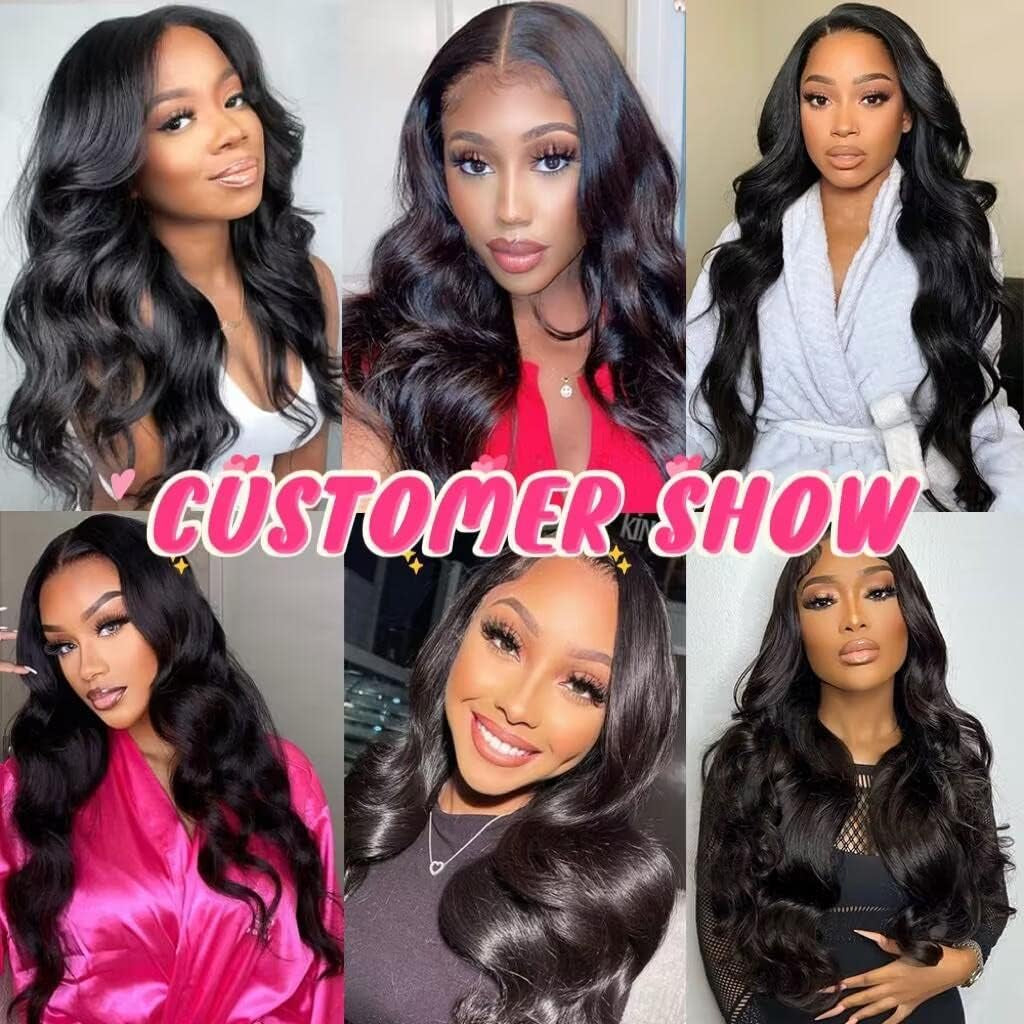 Body Wave Bundles Human Hair 18 20 22 Inch 10A Brazilian Body Wave Human Hair Bundles 100% Unprocessed Full and Thick