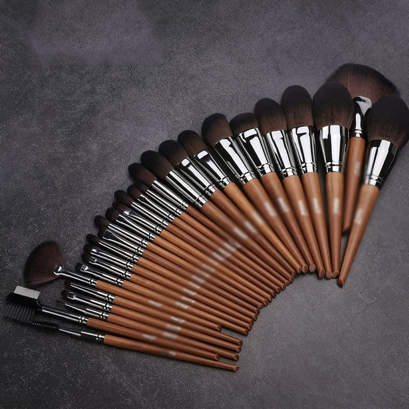 28Pcs Makeup Brushes Set Pro Powder Blusher Foundation Eye Shadow Make up Brushes Cosmetics Brush Kit with PU Leather Case